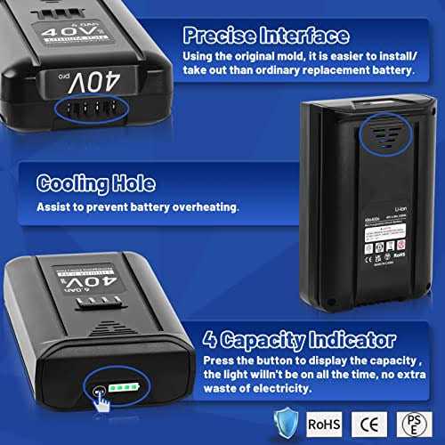 6.0Ah 40Volt Replacement Battery for Kobalt 40V MAX Battery 2540C-06 Lithium-ion Battery for KB440-03 KB2540C-06 KB640-03 KB240-06 - Cheap Fitting