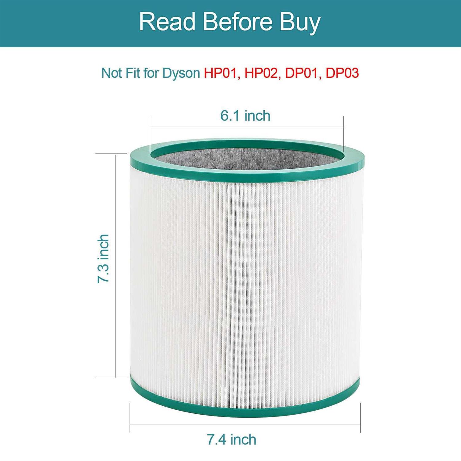 2 Pack Dyson TP02 Air Purifier True HEPA Filters Replacement for Dyson Pure Cool Link TP01 - Cheap Fitting