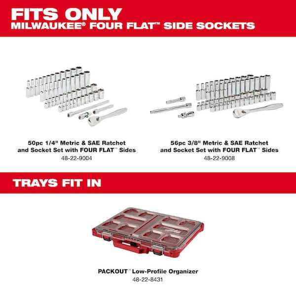 Set, Milwaukee 48-22-9486T 3/8 Ratchet and Socket Trays - Cheap Fitting