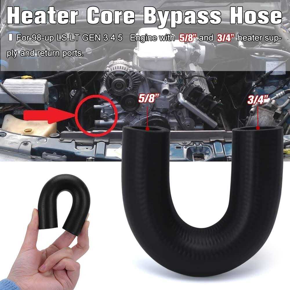 Pqy Heater Core Crossover Coolant Bypass Hose 5/8 End and 3/4 End with 2pcs Clamps for Ls for Lt - Cheap Fitting