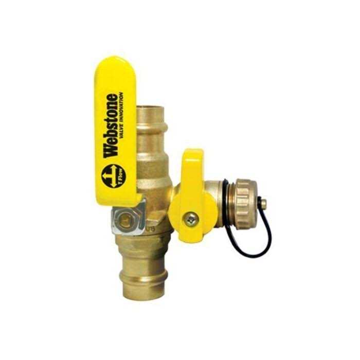 Webstone 80613W 3/4 Press Ball Valve w/ Drain & Reversible Handle - Cheap Fitting