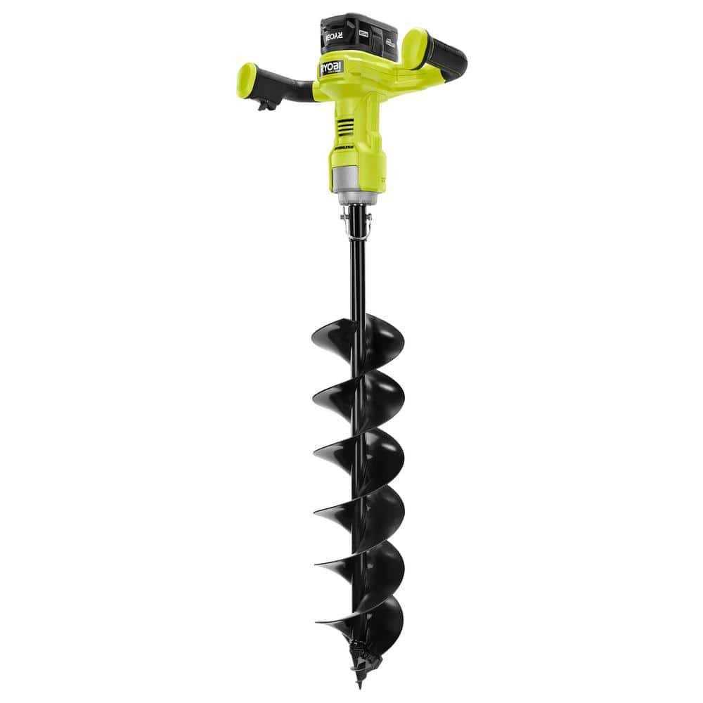RYOBI ONE+ HP 18V Brushless Cordless Earth Auger with 6 in. Bit with 4.0 Ah Battery and Charger - Cheap Fitting