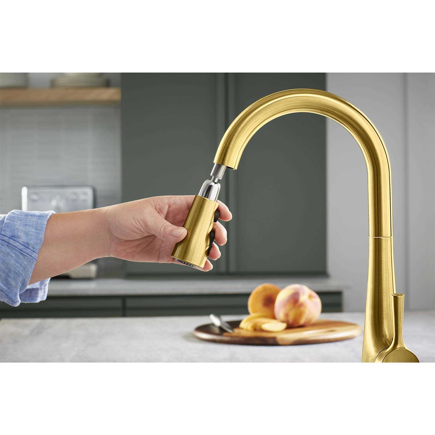 Kohler K-24661 Tempered 1.5 GPM Single Hole Pull Down Kitchen Faucet - Cheap Fitting