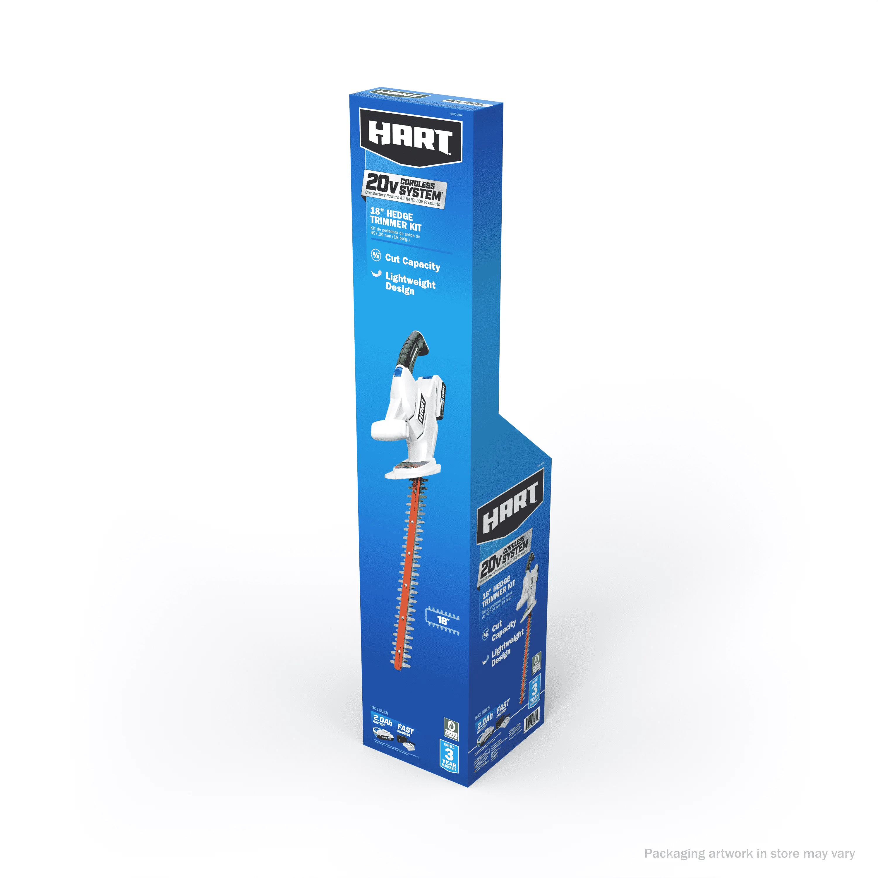 HART 20-Volt Cordless 18-Inch Hedge Trimmer Kit, (1) 2.0Ah Lithium-Ion Battery - Cheap Fitting