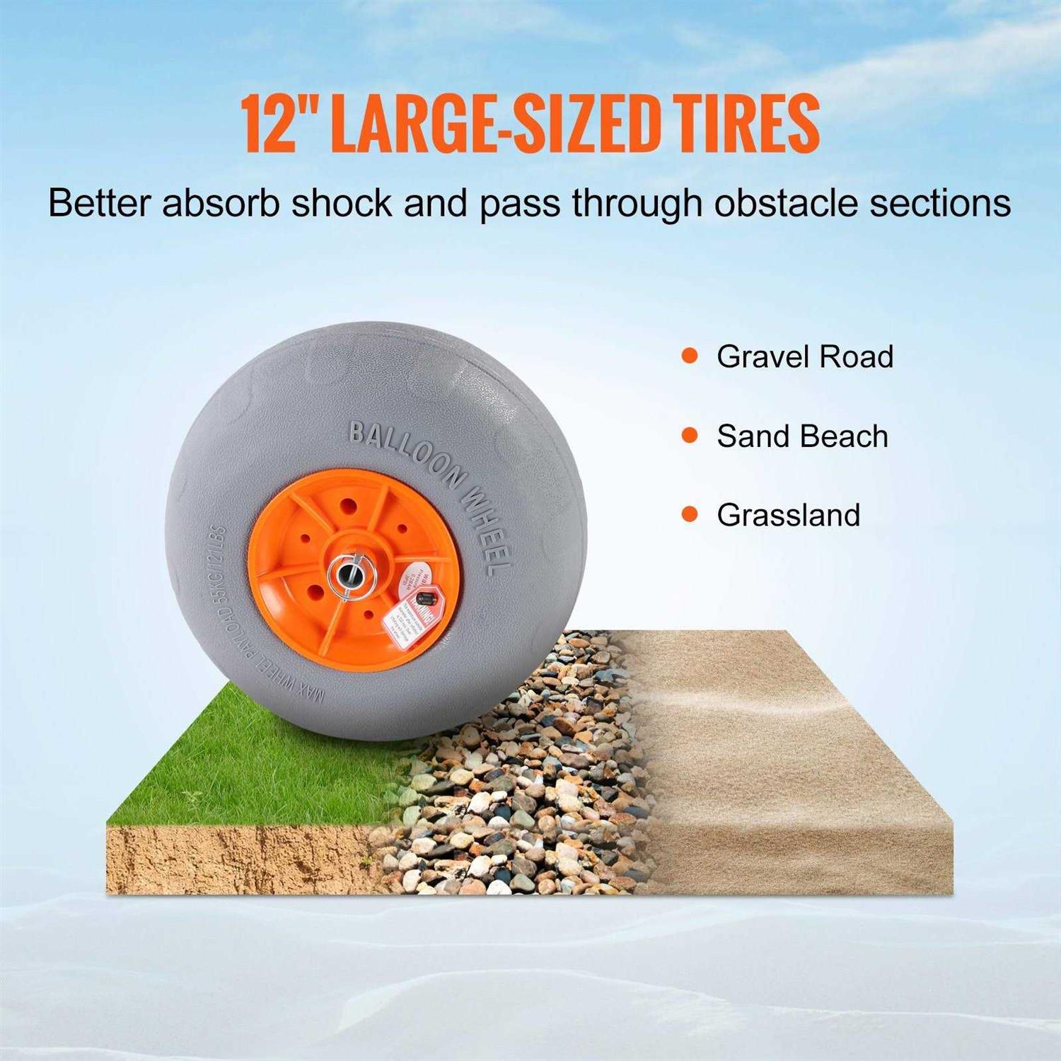 VEVOR Heavy Duty Kayak Cart Canoe Trolley - Cheap Fitting