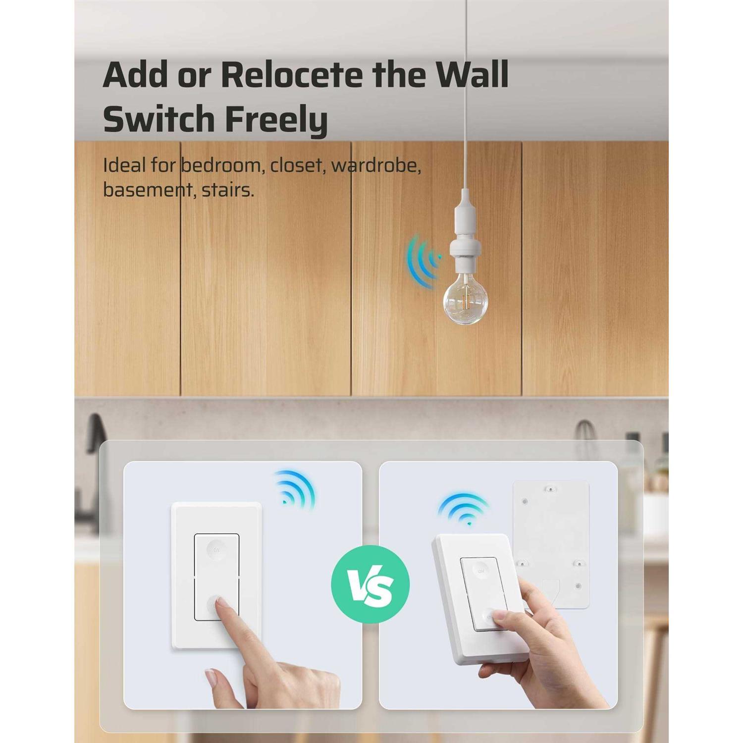 DEWENWILS Remote Control Light Bulb Socket Wireless Light Switch for Pull Chain Light Fixture - Cheap Fitting