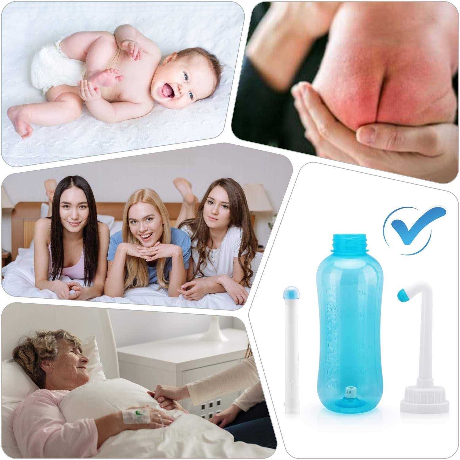 Peri Bottle Zitrads, Squeeze-Free Portable Bidet for Postpartum Essentials, Peri Bottles for Feminine Hygiene, Women, Baby, or Bedridden Patients - Cheap Fitting