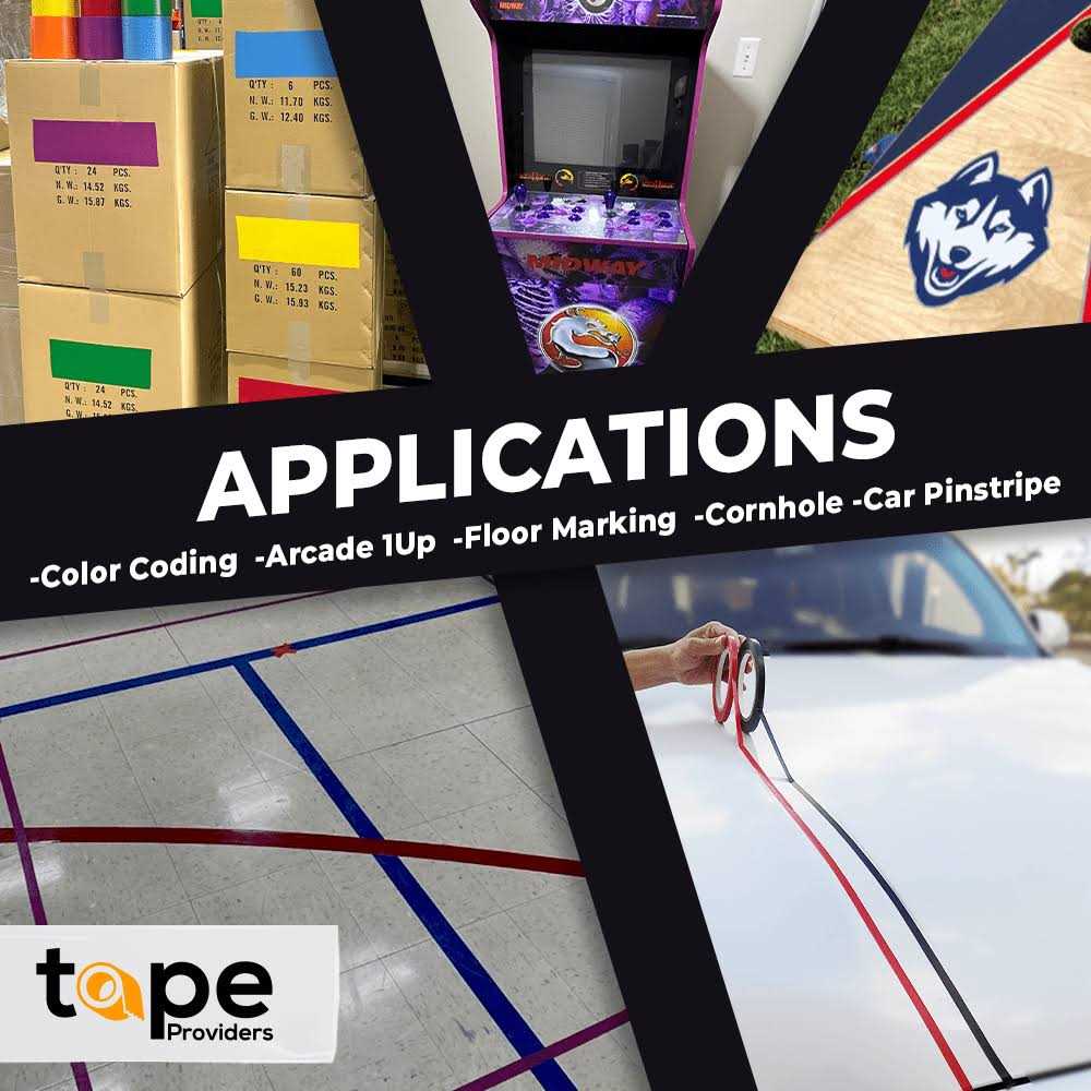 WOD Tape Wod Vtc365 Vinyl Pinstriping Tape 36 Yds. For School Gym Marking Floor, Crafting, Stripping Arcade1Up, Vehicles and More - Cheap Fitting