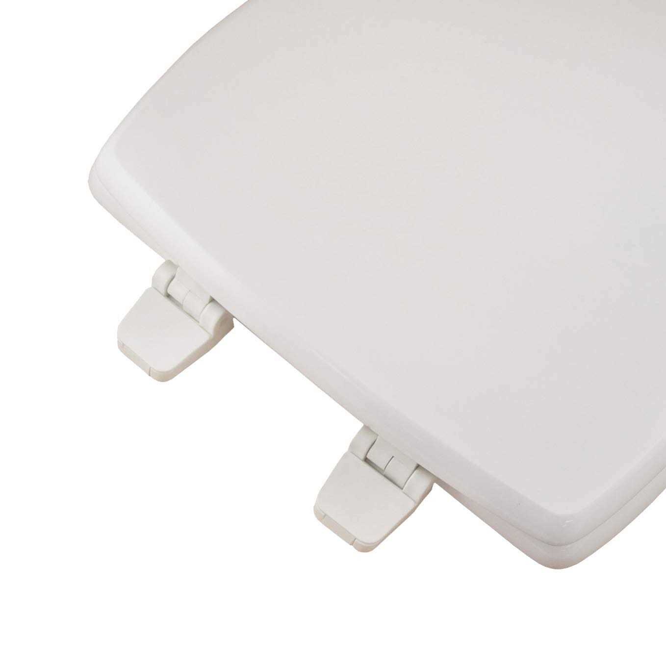 Bath Décor Styled for Eljer New Emblem Square Front Design Toilet Seat with Vari-Adjust Lok-Down Heavy Duty Hinge - Cheap Fitting