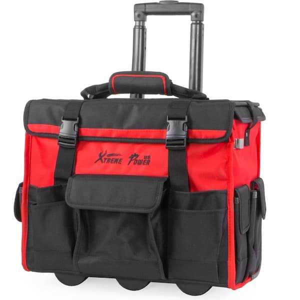 XtremepowerUS 18 Portable Rolling Tool Bag Storage Organizer with Wheels - Cheap Fitting