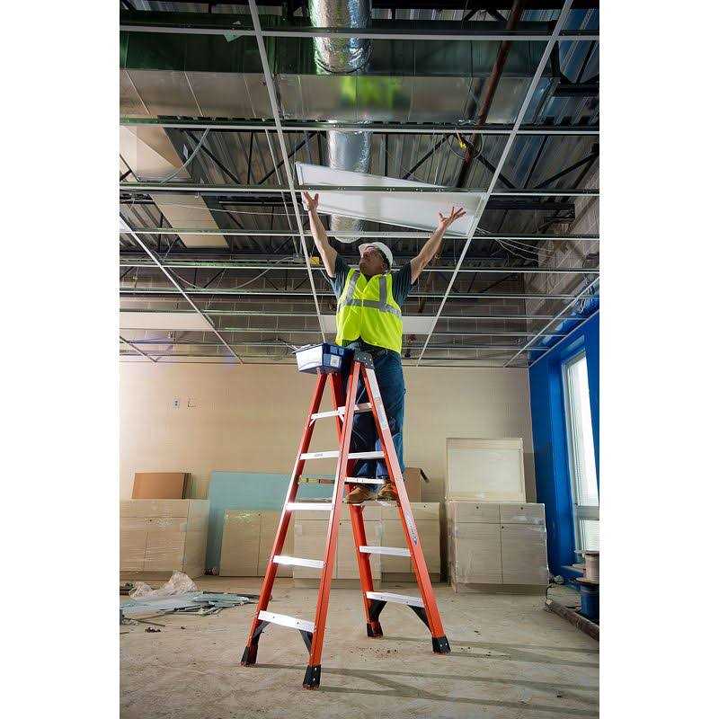 Werner 4 ft. Fiberglass Step Ladder with 300 lb. Load Capacity Type iA Duty Rating NXT1A04 - Cheap Fitting