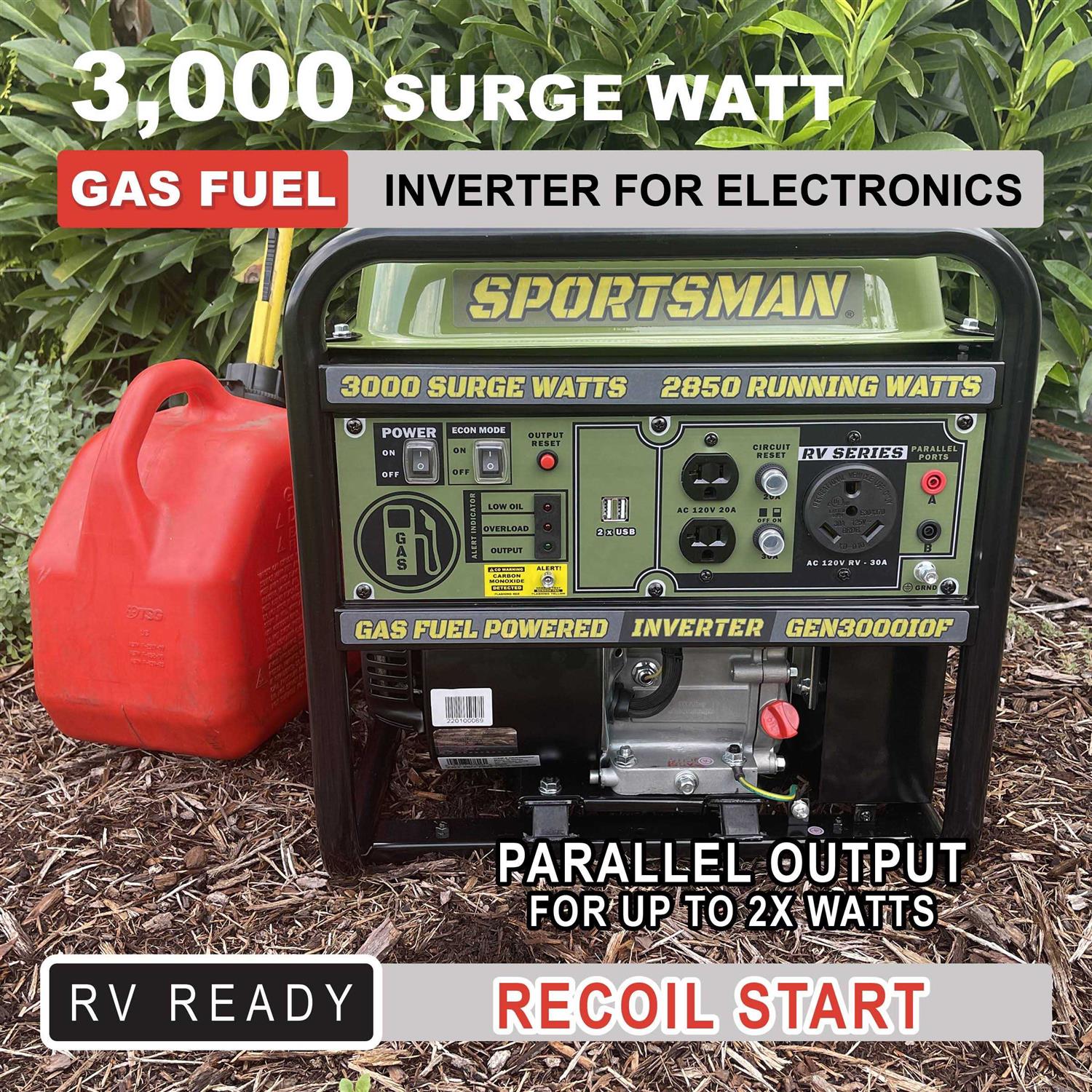 Sportsman 3000 Surge watt Open Frame Portable Gasoline Inverter Generator GEN3000IOF - Cheap Fitting