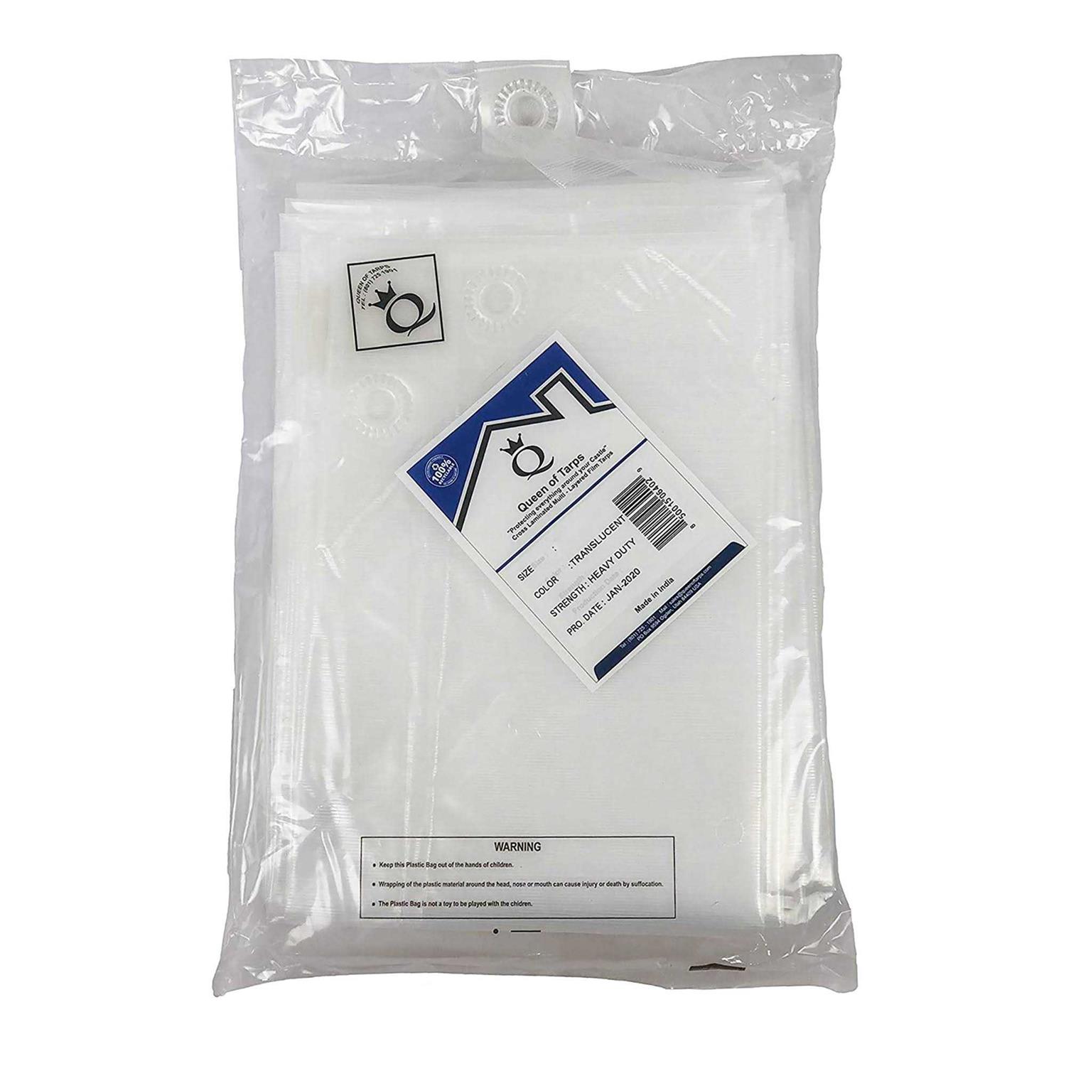 Queen of Tarps Heavy Duty All Purpose Plastic Tarp - Cheap Fitting