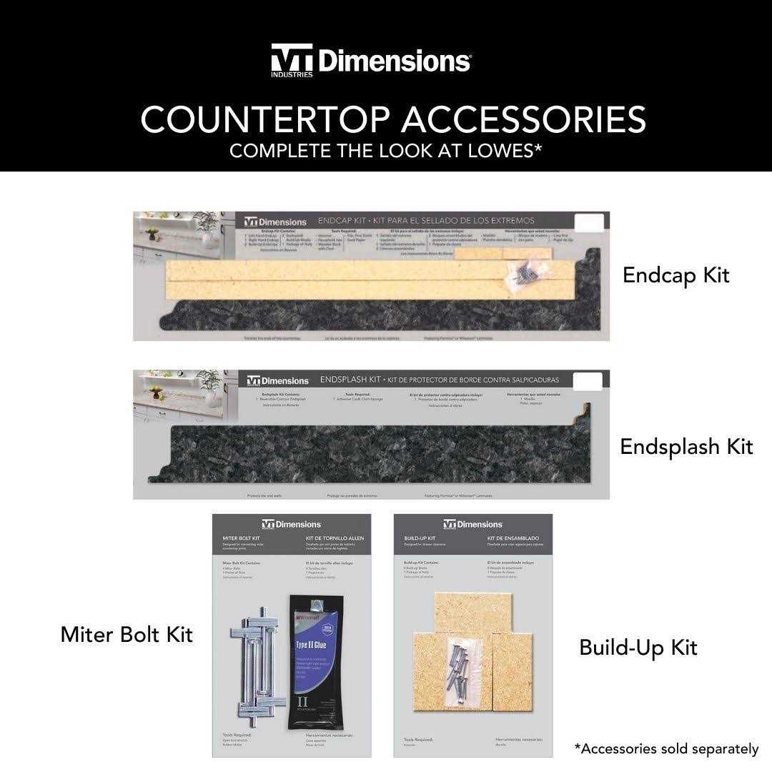 VT Dimensions Formica 25.5-in x 3.75-in Midnight Stone - Cheap Fitting