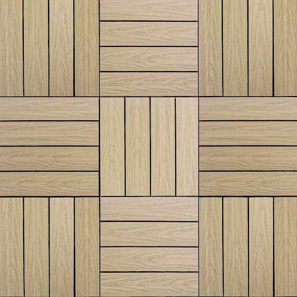 NewTechWood Ultrashield Naturale 1 ft. x 1 ft. Composite Quick Deck Outdoor Deck Tile - Cheap Fitting