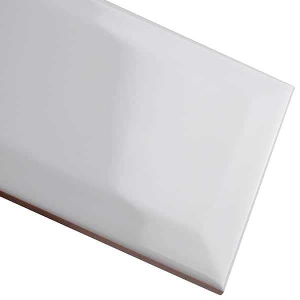 Merola Tile Crown Heights Beveled 3 in. x 6 in. Glossy White Ceramic Wall Tile - Cheap Fitting