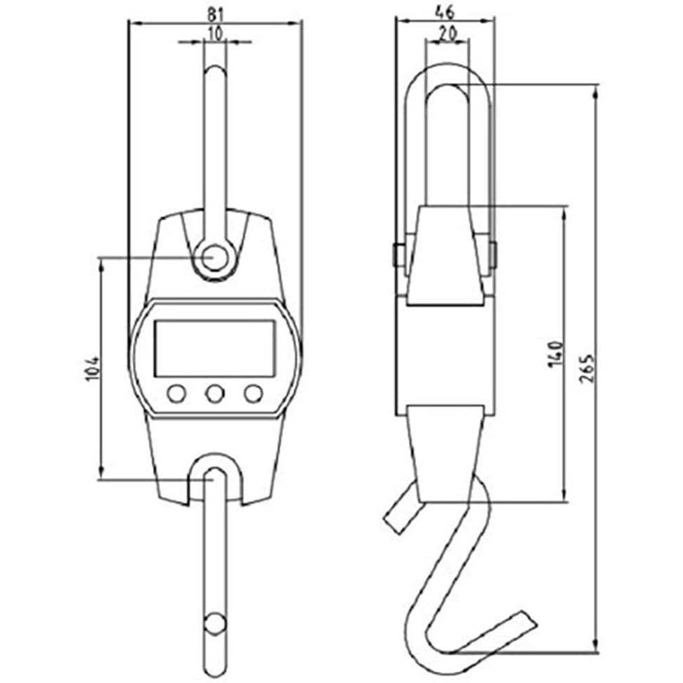 Outmate Digital Crane Scale 300kg/660lbs 200kg/440lbs with LED Handheld Mini Hanging Scale for Garage Farm Hunting - Cheap Fitting