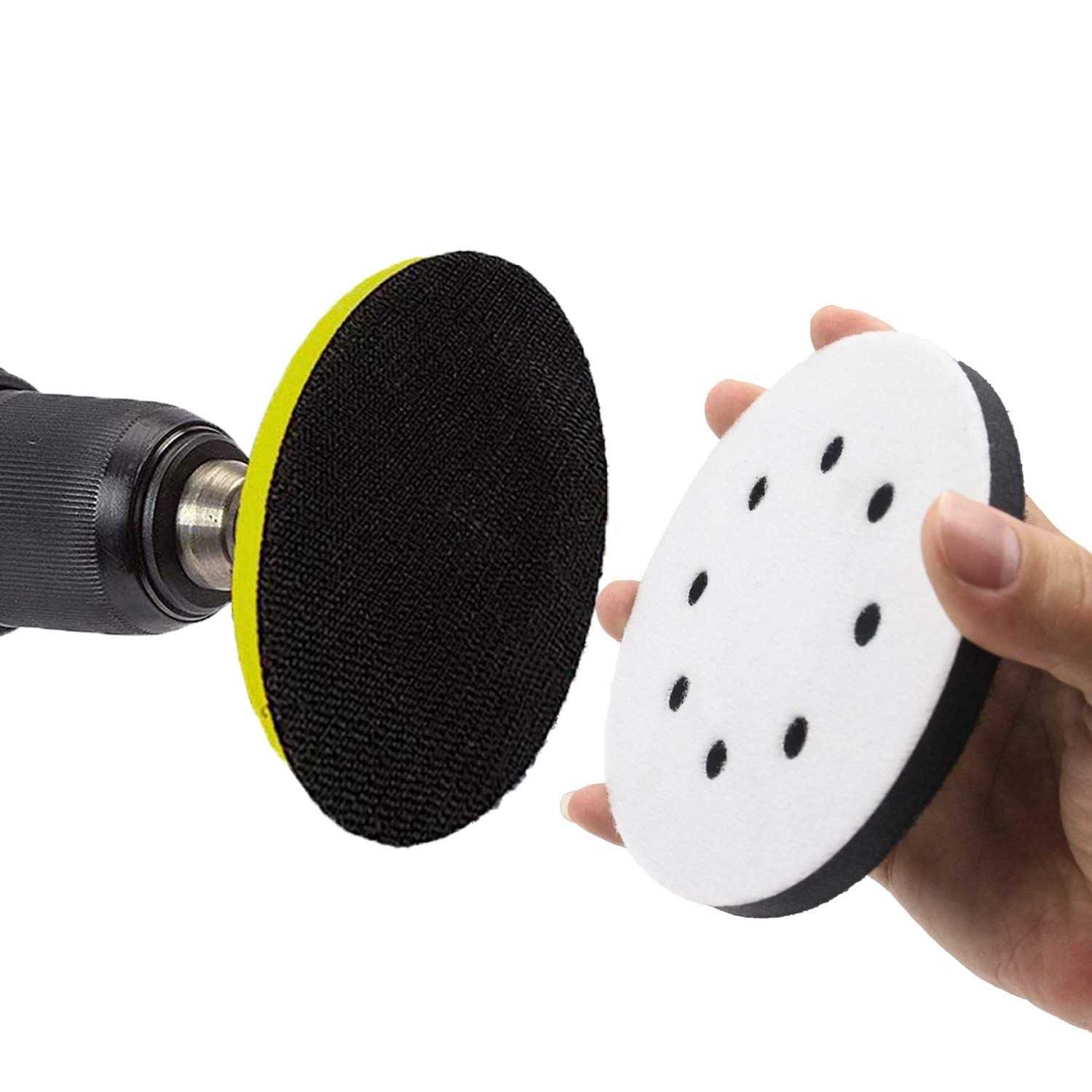 Tanzfrosch 5 Pack 5 Inch 8 Holes Soft Density Interface Pads Hook and Loop 5 Sponge Cushion Buffer Backing Pad - Cheap Fitting