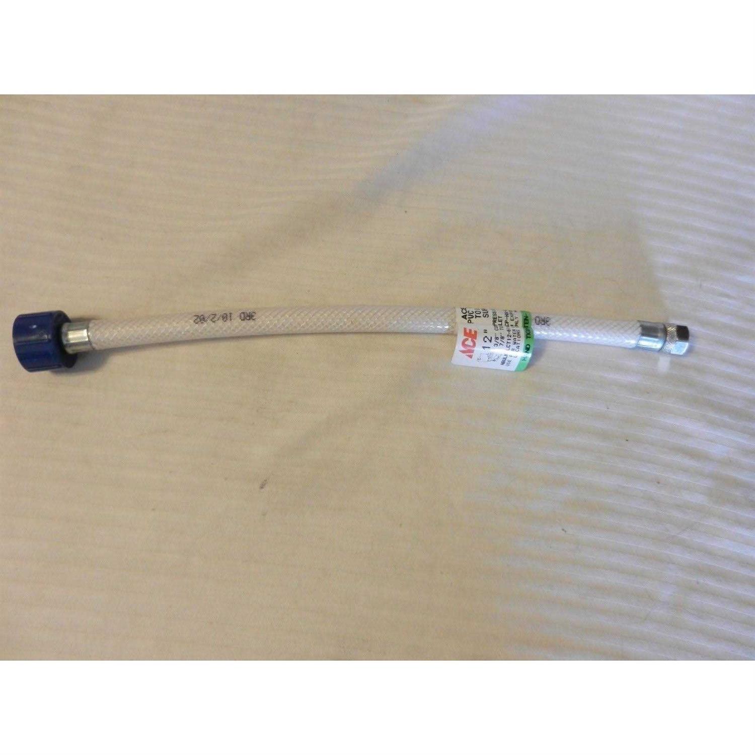 Ace 3/8 in. compression x 7/8 in. d ballcock 12 in. PVC Toilet Supply Line - Cheap Fitting