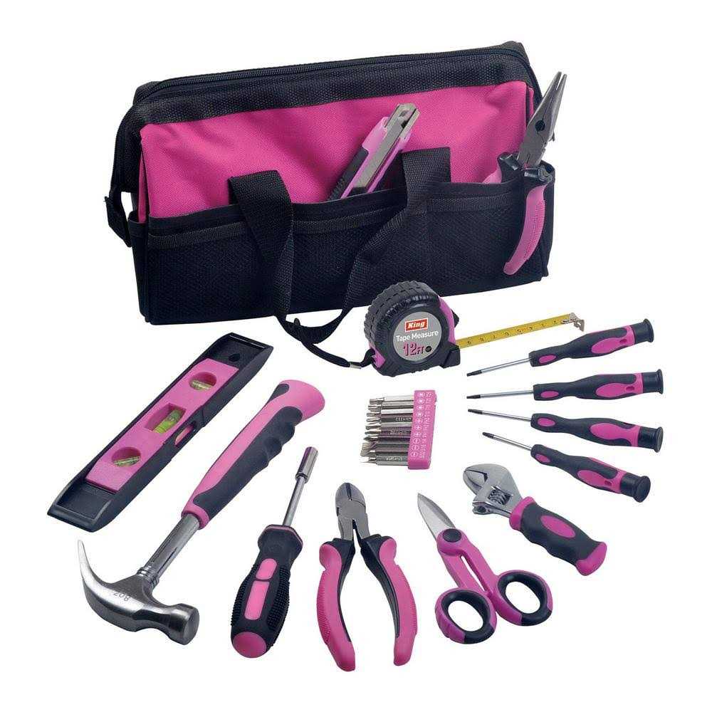 KING Complete Home Pink Tool Kit with Bag 31110 - Cheap Fitting