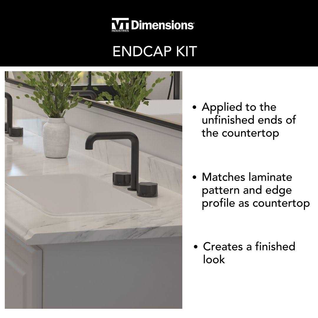 VT Dimensions 7.5-in W x 28-in H x 0.75-in D Formica Square Kitchen Countertop End Cap 016149179996696-42 - Cheap Fitting