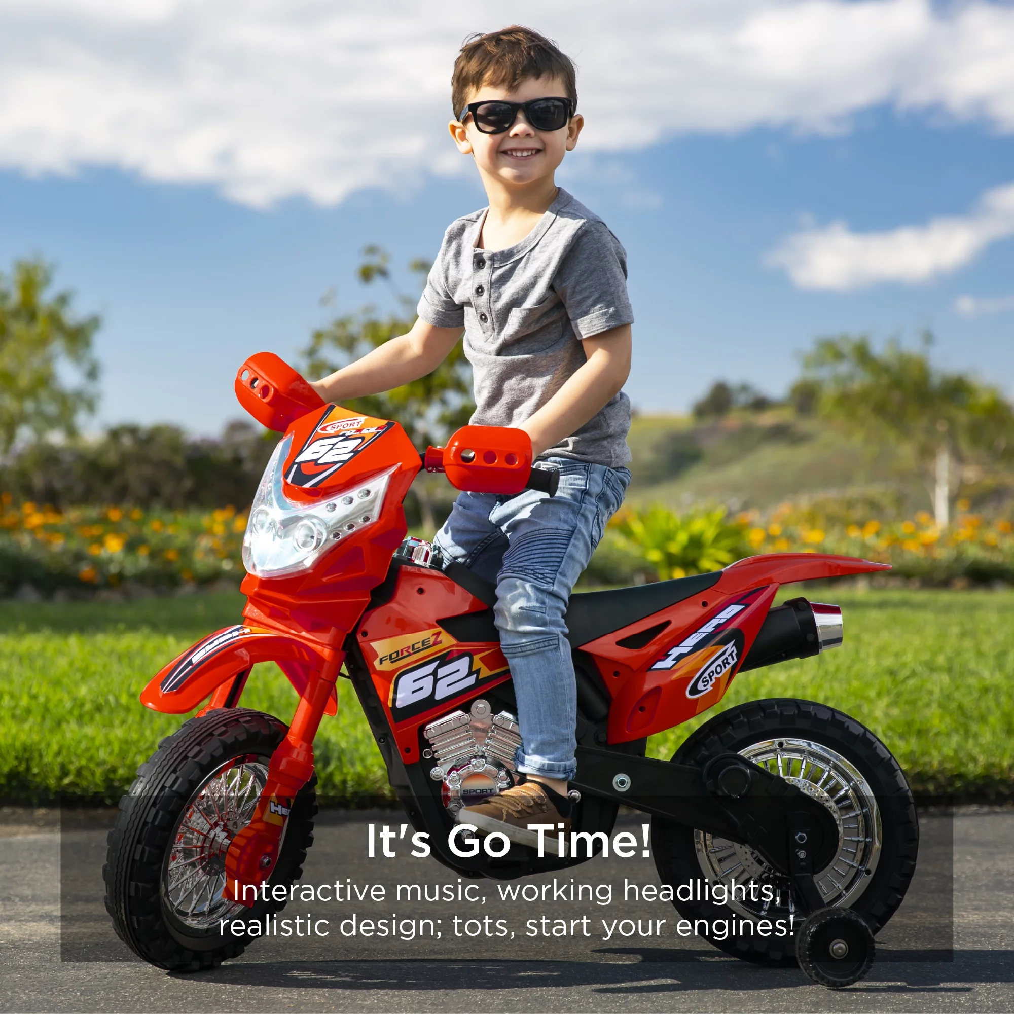 Best Choice Products 6V Kids Electric Battery Powered Ride On Motorcycle w/ Training Wheels, Lights, Music - Red - Cheap Fitting