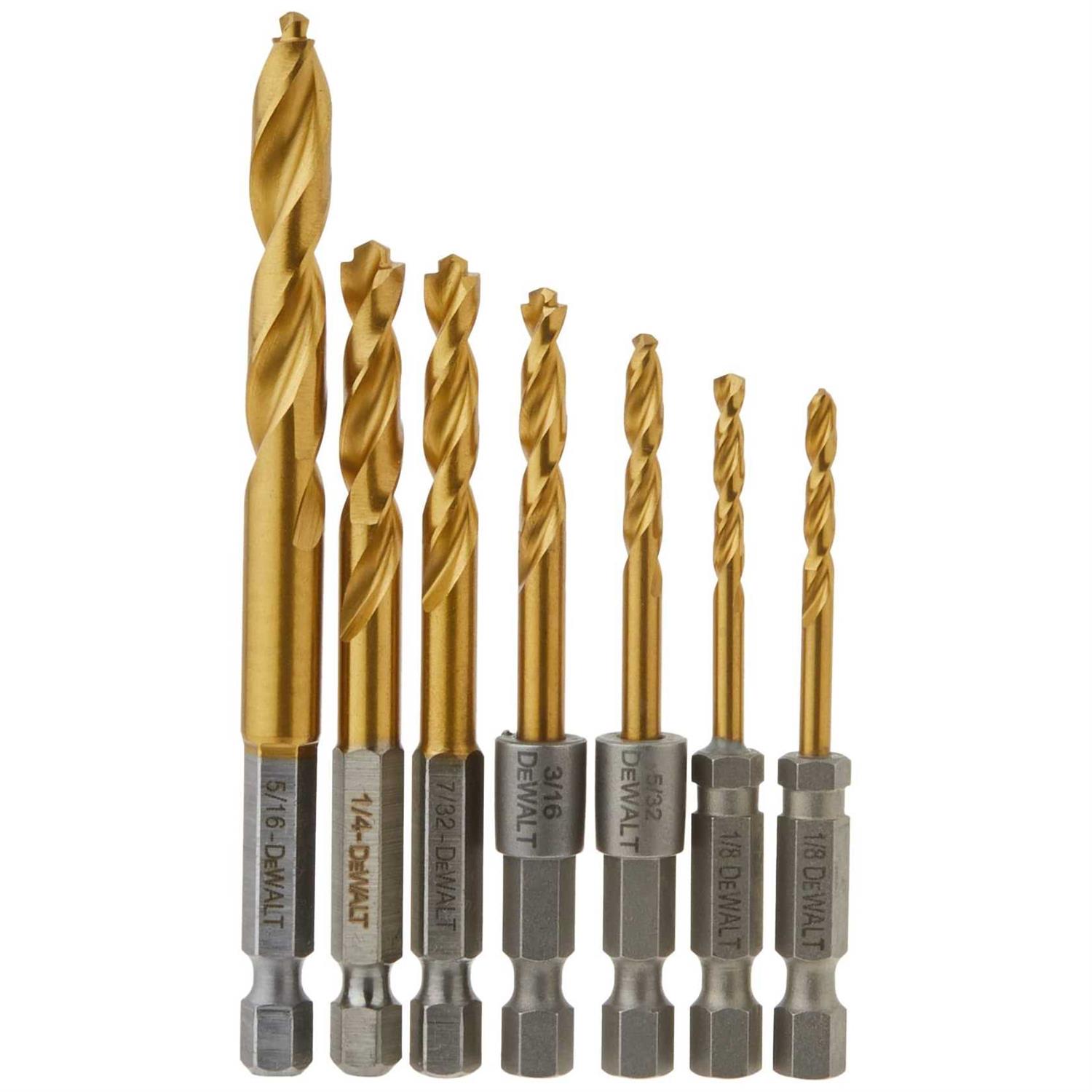 DEWALT Impact Ready 7 Piece Titanium Drill Bit Set - Cheap Fitting