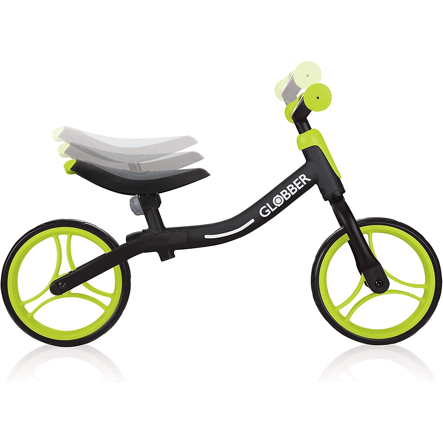 Globber GO BIKE Adjustable Balance Training Bike for Toddlers, Black & Green - Cheap Fitting