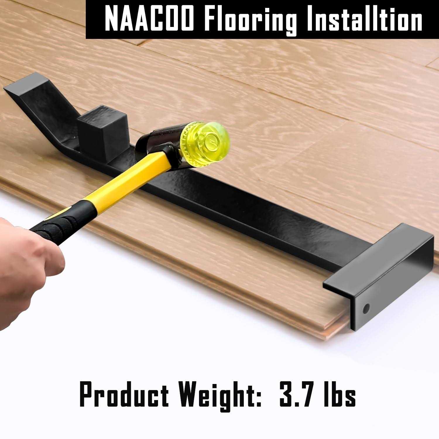 Naacoo Heavy Duty Pull Bar and Pry Bar Weight 3.7lb Solid Square Steel Block & Steel Angle Hammering Durable - Cheap Fitting