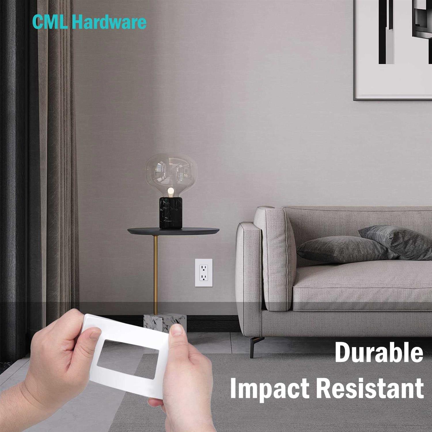 CML Hardware CML Decorator Screwless Wall Switch Plates - Cheap Fitting