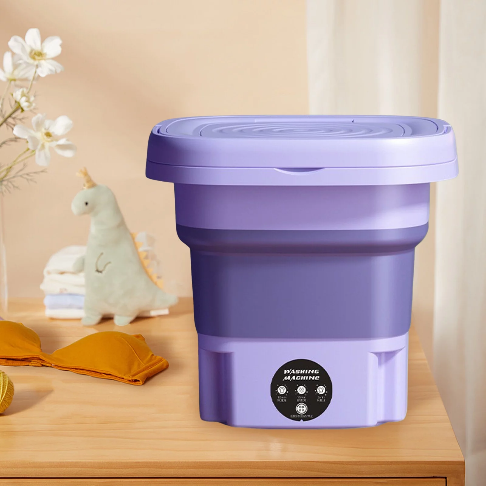 Folding Washing Machine, 8L Portable Mini Washer with 3 Modes Deep Cleaning, Portable Washing Machine with Soft Spin Dry for Socks, Baby Clothes, Towels, Delicate Items - Cheap Fitting