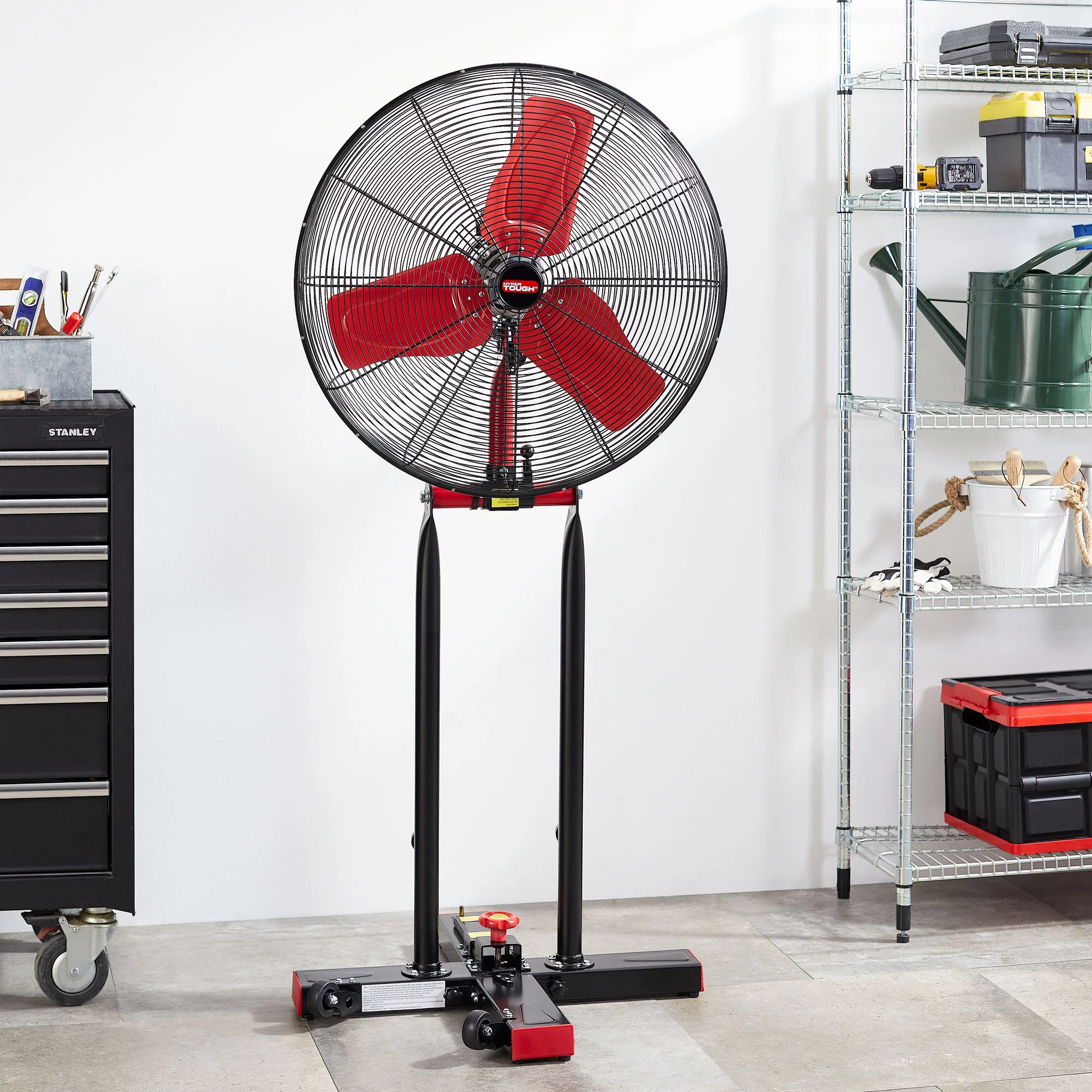 Hyper Tough New Portable 24 inch Convertible Pedestal, Floor Fan, Black - Cheap Fitting