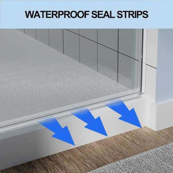 ES-DIY 72 in. H Frameless Hinged Shower Door Handle and Clear Glass - Cheap Fitting