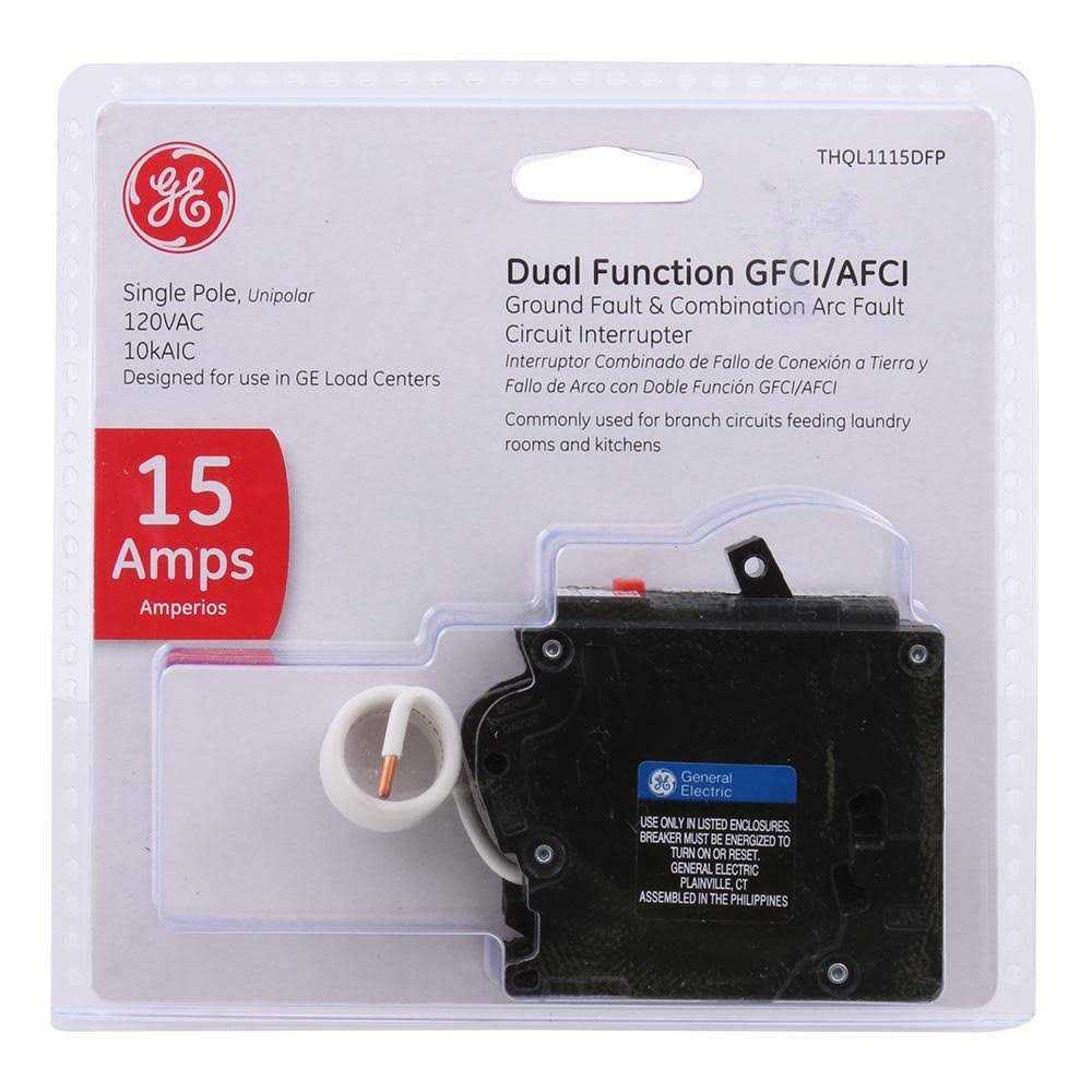 GE THQL1115DFP Single-Pole Dual Function Arc Fault/GFCI Breaker - Cheap Fitting