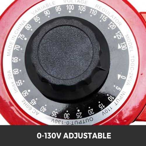 VEVOR Variable Transformer 2000VA 60Hz Adjustable AC Power Output Supply 0-Volt to 130-Volt Regulator with Universal Plug Hole - Cheap Fitting