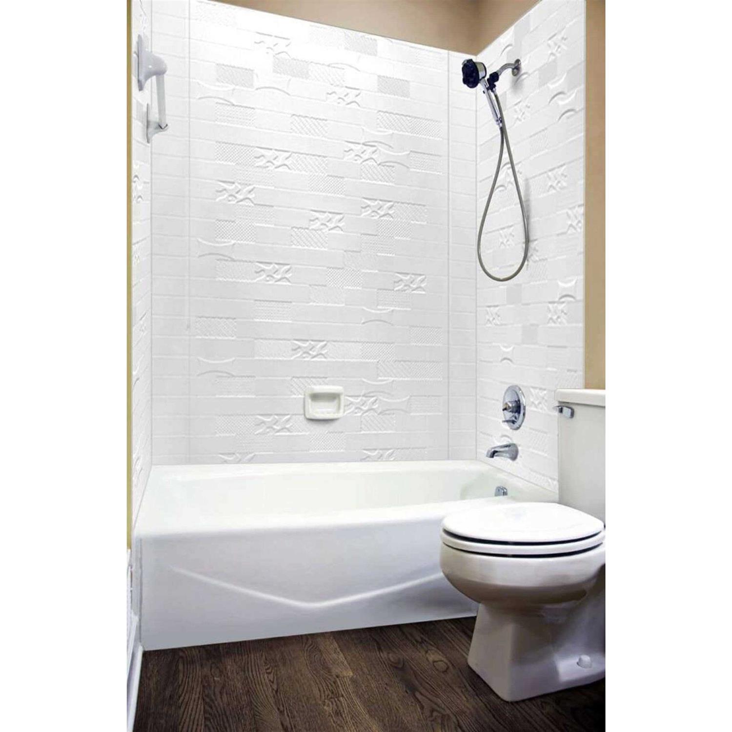 From Plain To Beautiful in Hours 133-Versa-kit Versa Tile Tub and Shower Wall Panels Surround - Cheap Fitting