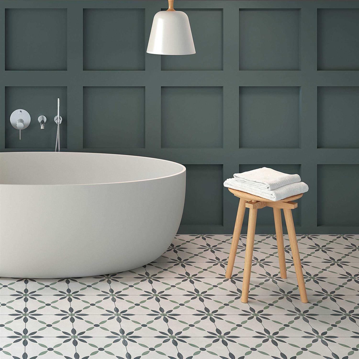 Ivy Hill Tile Aster Square 9 in. x 9 in. Matte Porcelain Floor and Wall Tile - Cheap Fitting