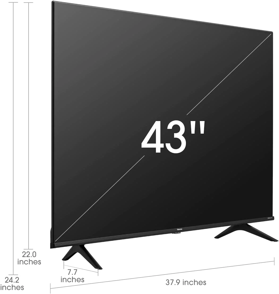 Hisense 43-Inch Class A6 Series Dolby Vision HDR 4K UHD Google Smart TV (43A6H) - Cheap Fitting