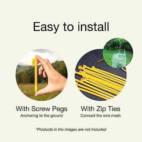 MAPORCH Black Plastic Wire Mesh Fence 15.7IN x 10FT Roll - Cheap Fitting