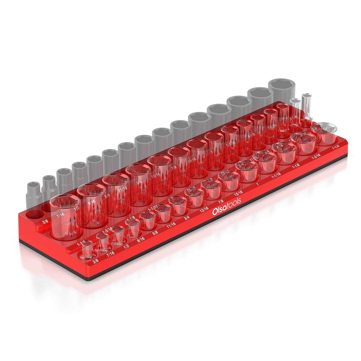 Olsa Tools 3-Row Magnetic Socket Holder Designed in Canada - Cheap Fitting