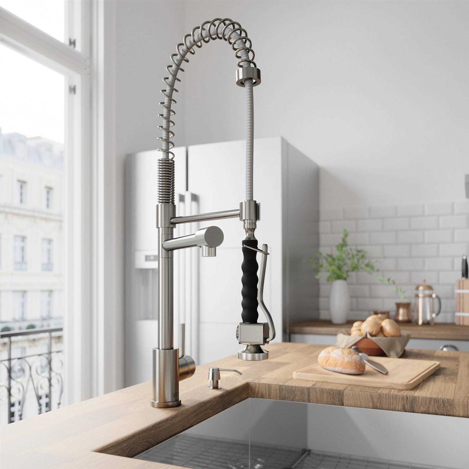 Vigo Zurich Stainless Steel Pull-Down Kitchen Faucet VG02007ST - Cheap Fitting