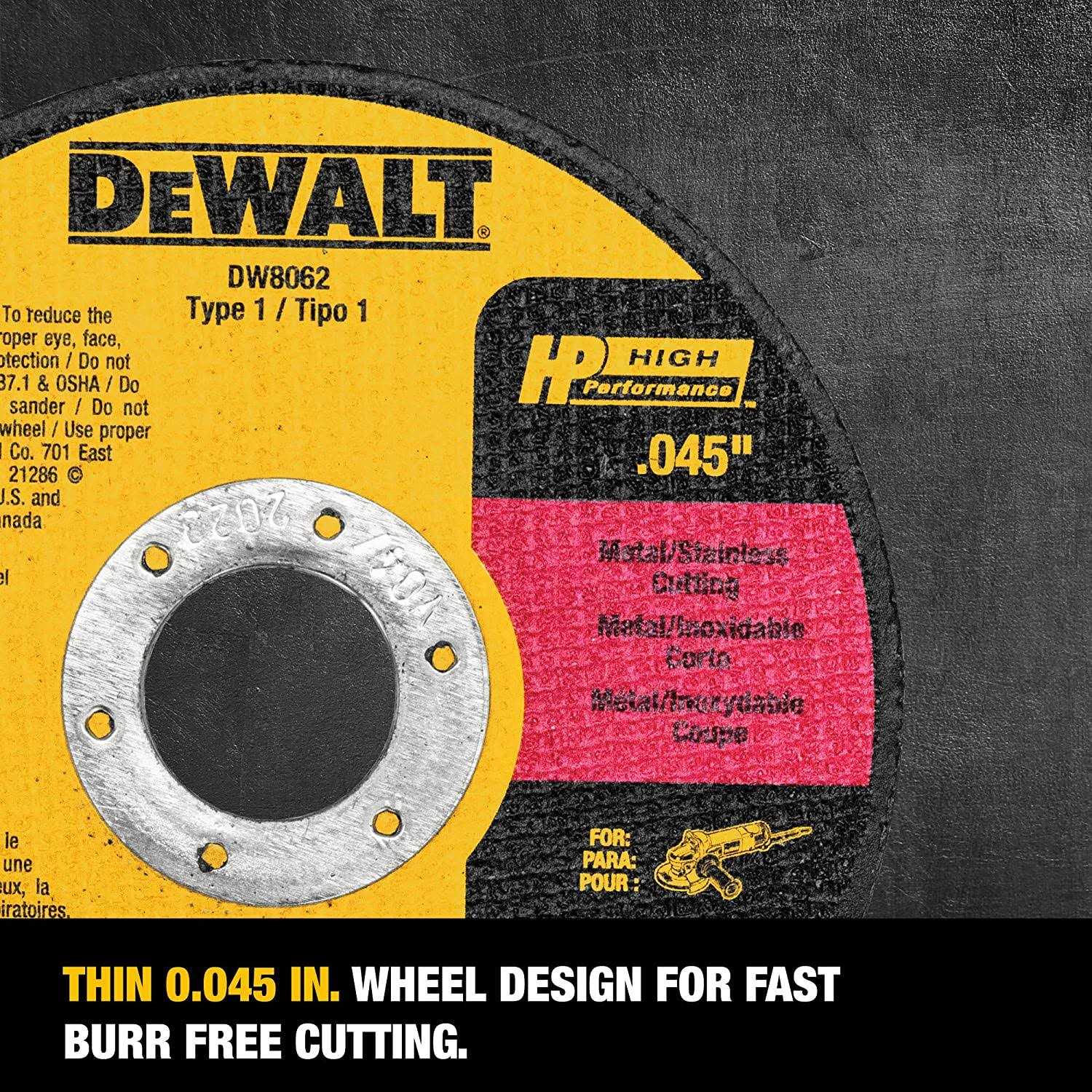 Dewalt DW8062B5 Cutting Wheel - Cheap Fitting