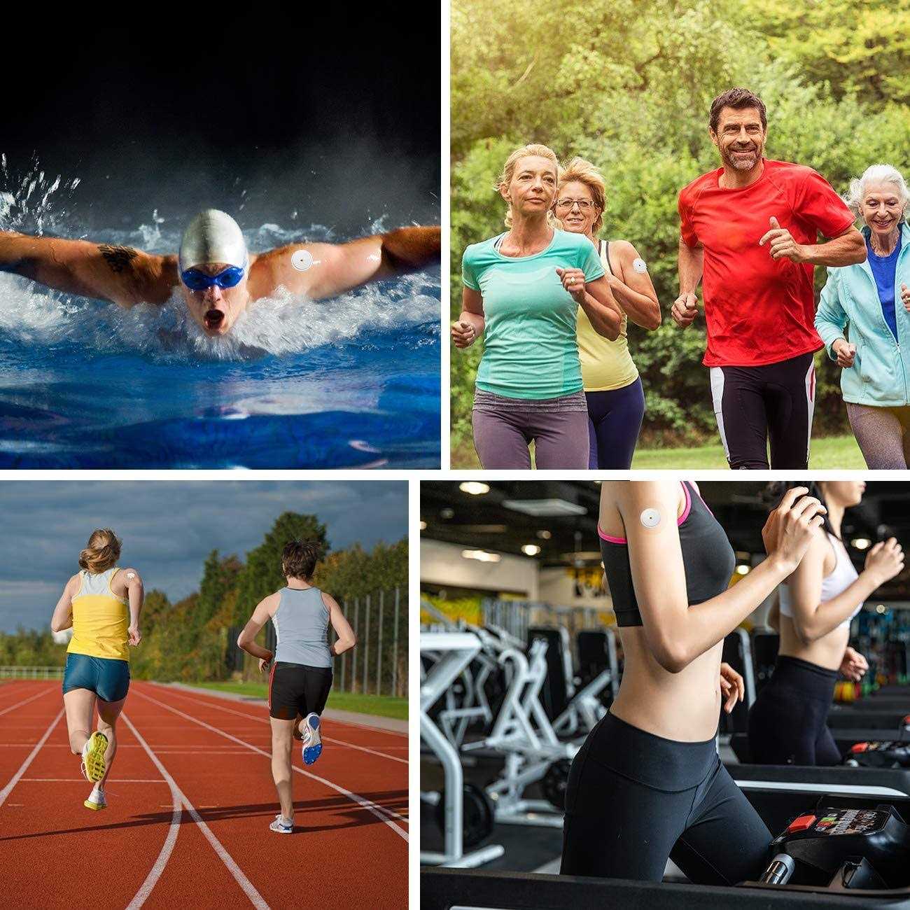 Freestyle Sensor Covers for Libre 1/2 55 Pack Waterproof Adhesive Patches,Transparent Tape Long Lasting-Without Hole-HECHUAN - Cheap Fitting