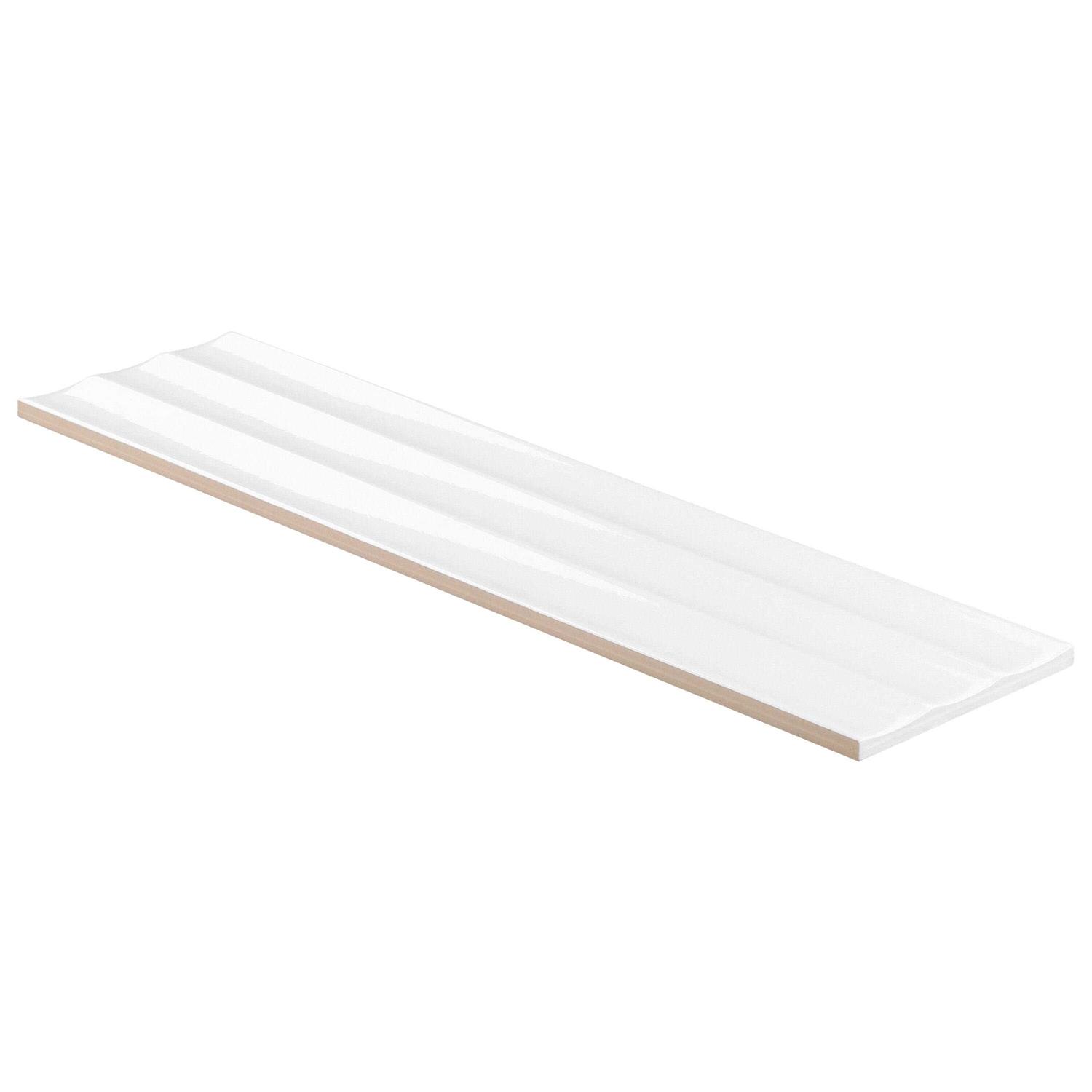 Ivy Hill Tile Colorwave Fluted 4.43 in. x 17.62 in. Polished Crackled Ceramic Wall Tile - Cheap Fitting