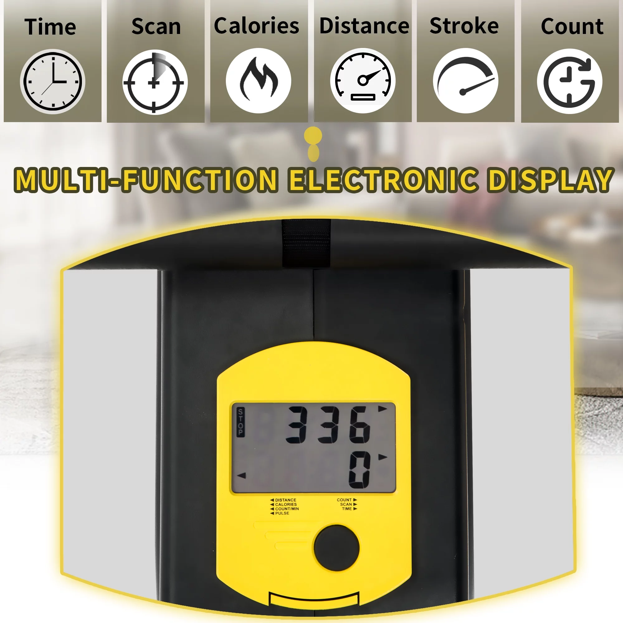 Magnetic Rowing Machine with LCD Monitor, 46