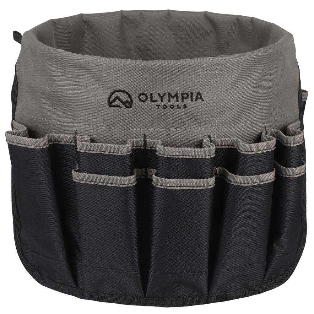 Olympia 18 in. 30-Pocket Black 5 gal. Tool Bucket Organizer - Cheap Fitting