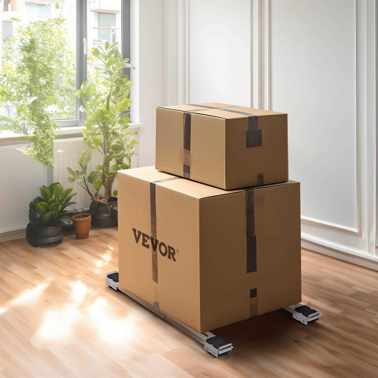 VEVOR Heavy Duty Furniture Appliances Rollers 660 lbs Total Load Extendable Appliance Rollers Mobile Washing Machine Base Fridge Stand Dolly Movers - Cheap Fitting