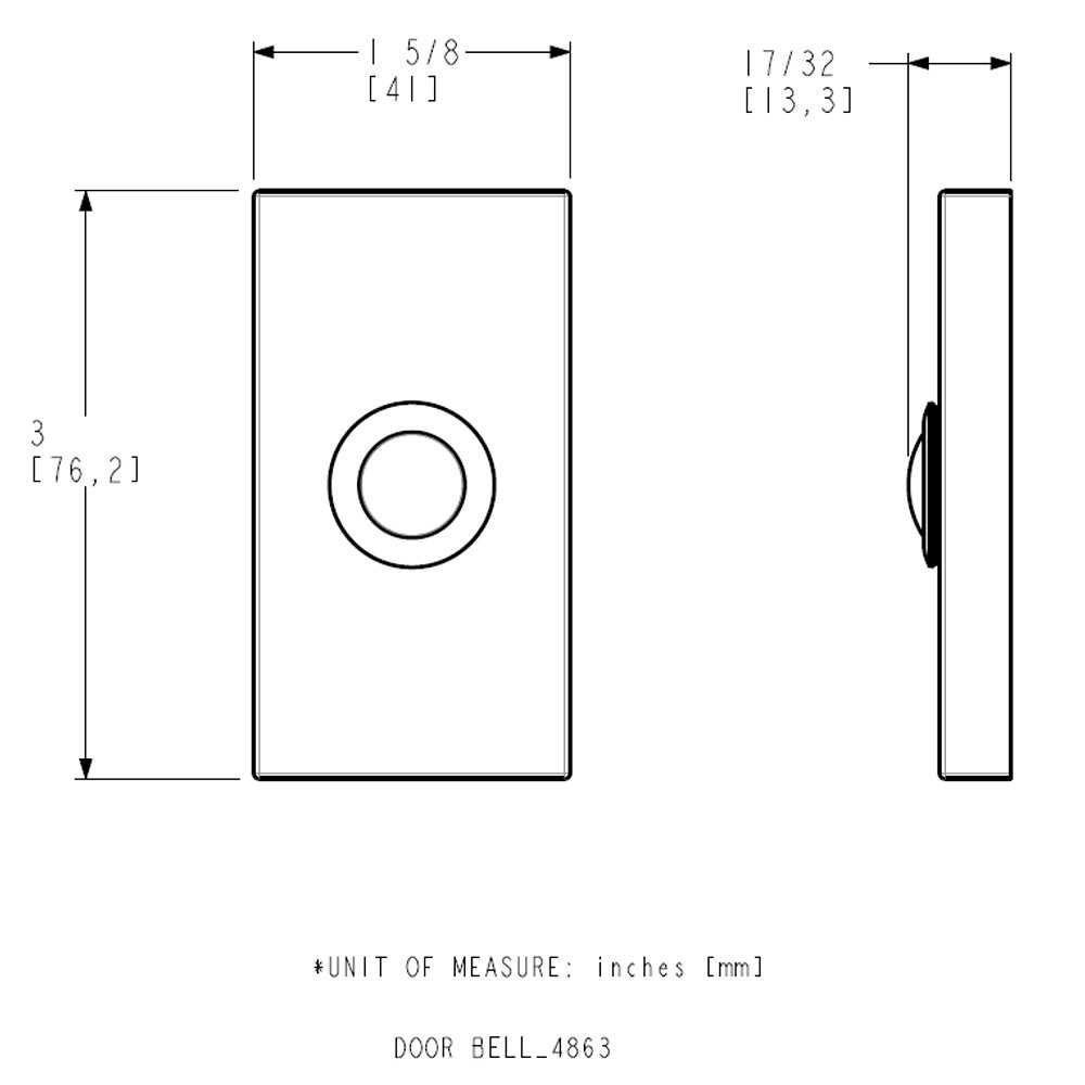 Baldwin Contemporary Bell Button - Cheap Fitting