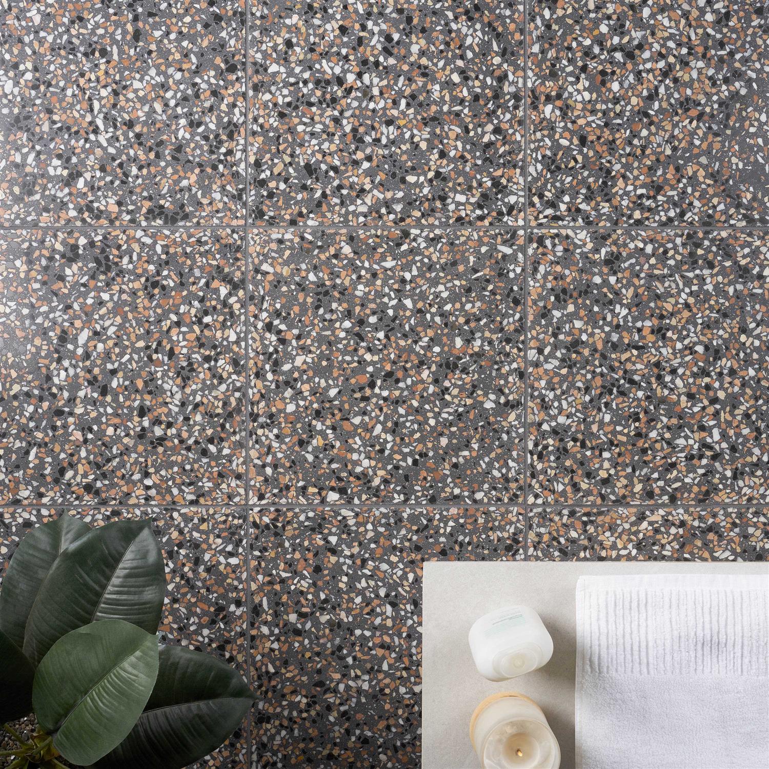 Raleigh 16.14 in. x 16.14 in. Polished Terrazzo Floor and Wall Tile Ivy Hill Tile - Cheap Fitting