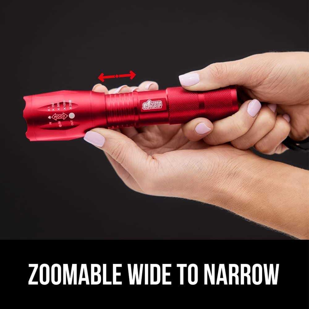 Gorilla Grip Powerful LED 750 FT Water Resistant 5 Adjustable Mode Tactical Flashlight - Cheap Fitting